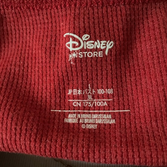 EUC LikeNew DISNEY STORE Mickey Mouse LOVE Graphic Cuffed LongSleeve Thermal Top - Picture 5 of 7
